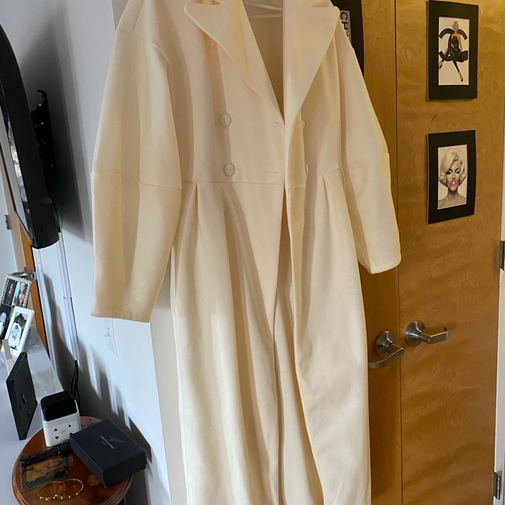 Eggshell peacoat worn once
